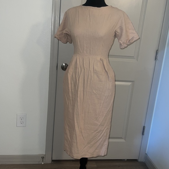 ASOS Linen Dress Size 4 - Picture 1 of 3